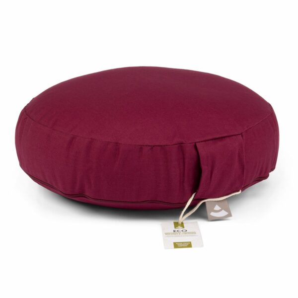 Meditationskissen Rondo ECO extra Flach Aubergine