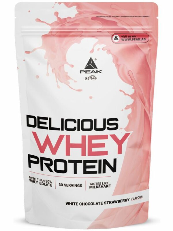 Peak Delicious Whey Protein - Geschmack White Chocolate Strawberry