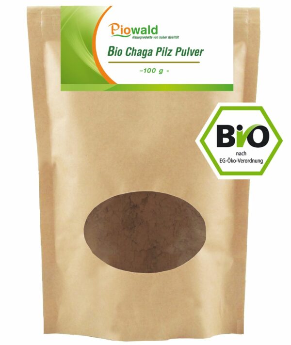 Piowald BIO Chaga Pilz Pulver