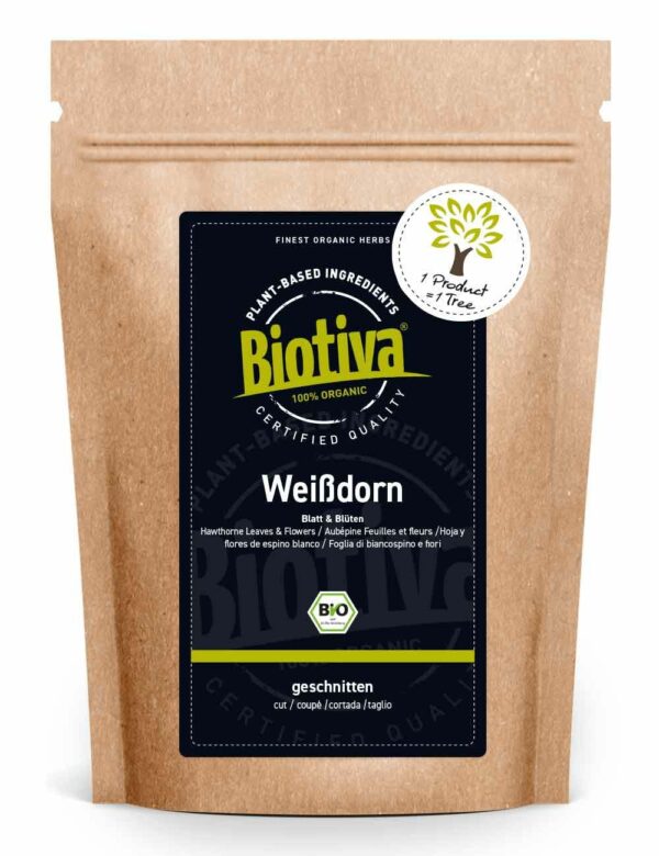 Biotiva Weißdornblüten und Blätter Tee Bio