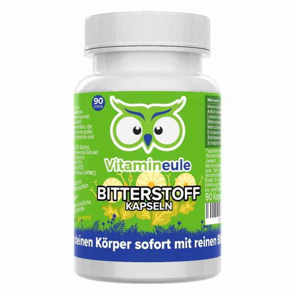 Bitterstoff Kapseln - hochdosiert - Qualität aus Deutschland - ohne Zusätze - Vitamineule®