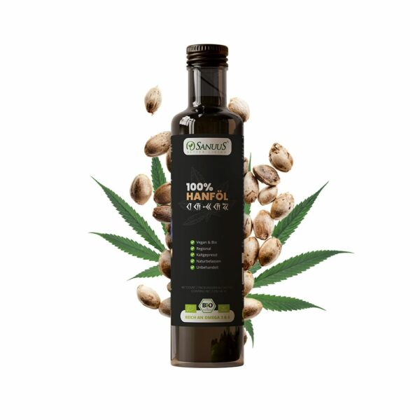 Sanuus® Bio Hanföl 250ml kaltgepresst regional aus Bayern