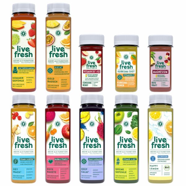 LiveFresh Klassische Saftkur - 5 Tage (inkl. 8