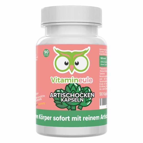 Artischocken Kapseln - hochdosiert - Qualität aus Deutschland - ohne Zusätze - Vitamineule®