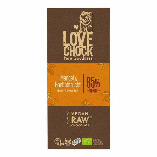 Lovechock Mandel & Baobabfrucht 85% Kakao