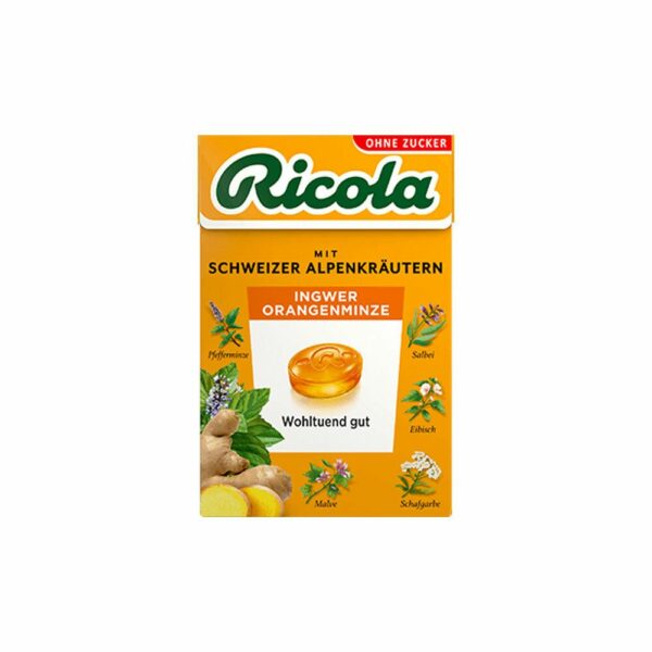 Ricola Ingwer Orangenminze Bonbons