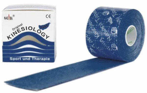 Nasara® Kinesiology-Tape classic 5 cm x 5 m Rolle Dunkelblau