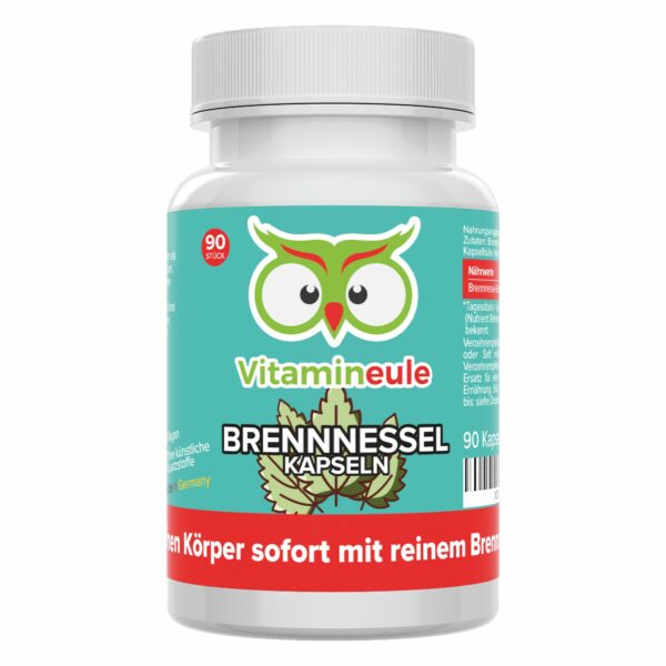 Brennnessel Kapseln - hochdosiert - Qualität aus Deutschland - ohne Zusätze - Vitamineule®