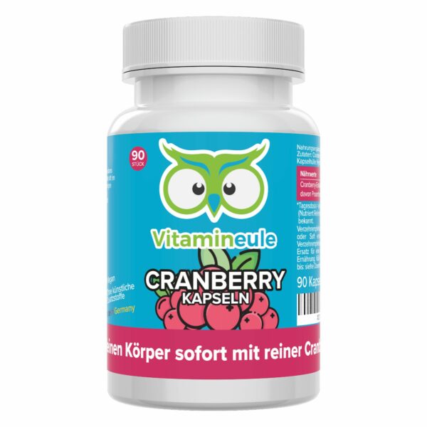 Cranberry Kapseln - hochdosiert - Qualität aus Deutschland - ohne Zusätze - Vitamineule®